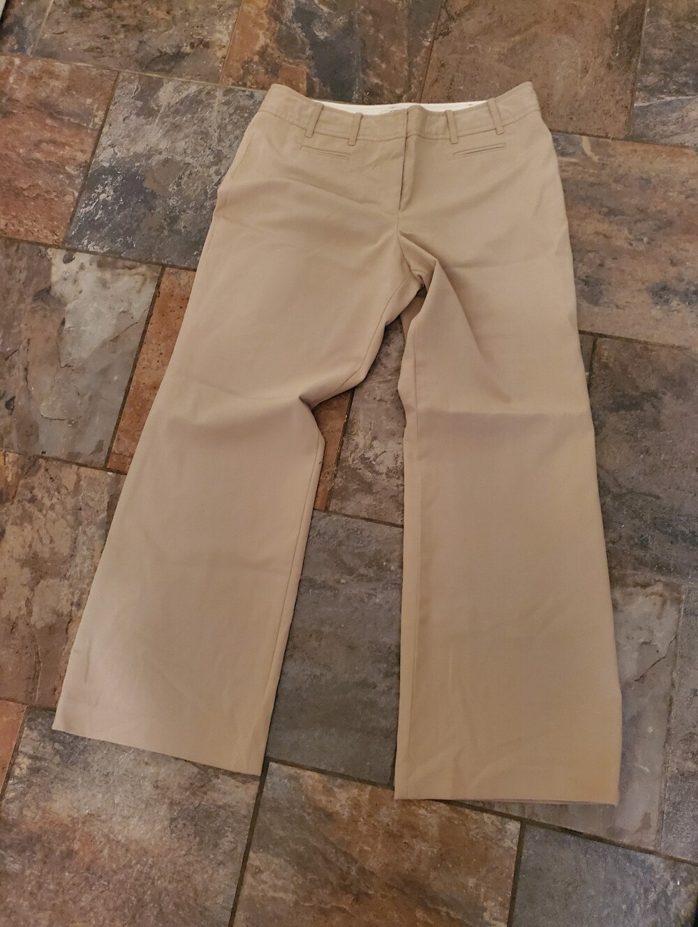 Ann Taylor LOFT Womens Straight-Leg Chino Pants - Beige Size 10P- Preowned